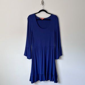Modcloth Blue Midi Knit Dress